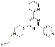 2-[4-(6-PYRIDIN-2-YL-2-PYRIDIN-4-YLPYRIMIDIN-4-YL)PIPERAZIN-1-YL]ETHANOL Struktur