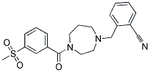 2-((4-[3-(METHYLSULFONYL)BENZOYL]-1,4-DIAZEPAN-1-YL)METHYL)BENZONITRILE Struktur