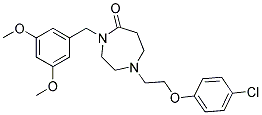 1-[2-(4-CHLOROPHENOXY)ETHYL]-4-(3,5-DIMETHOXYBENZYL)-1,4-DIAZEPAN-5-ONE Struktur