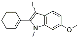 2-CYCLOHEX-1-ENYL-3-IODO-6-METHOXY-1-METHYL-1H-INDOLE Struktur