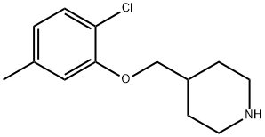 2-CHLORO-5-METHYLPHENYL 4-PIPERIDINYLMETHYL ETHER Struktur