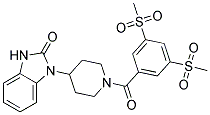 1-(1-[3,5-BIS(METHYLSULFONYL)BENZOYL]PIPERIDIN-4-YL)-1,3-DIHYDRO-2H-BENZIMIDAZOL-2-ONE Struktur