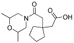 (1-[2-(2,6-DIMETHYLMORPHOLIN-4-YL)-2-OXOETHYL]CYCLOPENTYL)ACETIC ACID Struktur