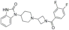 1-(1-[1-(3,4-DIFLUOROBENZOYL)AZETIDIN-3-YL]PIPERIDIN-4-YL)-1,3-DIHYDRO-2H-BENZIMIDAZOL-2-ONE Struktur