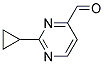 2-CYCLOPROPYL-PYRIMIDINE-4-CARBALDEHYDE Struktur