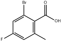 2-BROMO-4-FLUORO-6-METHYLBENZOIC ACID Structure