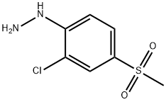 2-Chloro-4-methylsulfonylphenylhydrazine Struktur