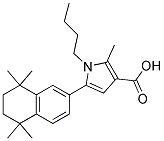 1-BUTYL-5-(1,2,3,4-TETRAHYDRO-1,1,4,4-TETRAMETHYLNAPHTHALEN-6-YL)-2-METHYL-1H-PYRROLE-3-CARBOXYLIC ACID Struktur