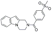 2-[4-(METHYLSULFONYL)BENZOYL]-1,2,3,4-TETRAHYDROPYRAZINO[1,2-A]INDOLE Struktur