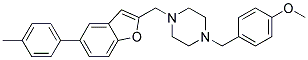 1-(4-METHOXYBENZYL)-4-([5-(4-METHYLPHENYL)-1-BENZOFURAN-2-YL]METHYL)PIPERAZINE Struktur