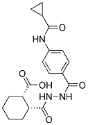 (1S,2R)-2-[(2-(4-[(CYCLOPROPYLCARBONYL)AMINO]BENZOYL)HYDRAZINO)CARBONYL]CYCLOHEXANECARBOXYLIC ACID Struktur