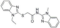 2-[(1-ETHYL-1H-BENZIMIDAZOL-2-YL)THIO]-N-(1-METHYL-1H-BENZIMIDAZOL-2-YL)ACETAMIDE Struktur