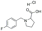 1-(4-FLUORO-BENZYL)-PYRROLIDINE-2-CARBOXYLIC ACID HYDROCHLORIDE Struktur