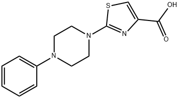 2-(4-PHENYLPIPERAZINO)-1,3-THIAZOLE-4-CARBOXYLIC ACID Struktur