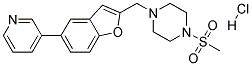 1-(METHYLSULFONYL)-4-[(5-PYRIDIN-3-YL-1-BENZOFURAN-2-YL)METHYL]PIPERAZINE HYDROCHLORIDE Structure