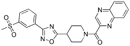 2-[(4-(3-[3-(METHYLSULFONYL)PHENYL]-1,2,4-OXADIAZOL-5-YL)PIPERIDIN-1-YL)CARBONYL]QUINOXALINE Struktur