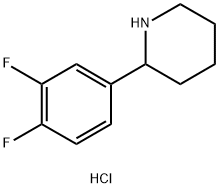 2-(3,4-DIFLUOROPHENYL)PIPERIDINE HYDROCHLORIDE Struktur