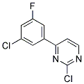 2-Chloro-4-(3-chloro-5-fluoro-phenyl)-pyrimidine Struktur