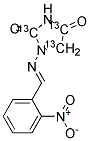 1-[(2-NITRO-BENZYLIDENE)-AMINO]-IMIDAZOLIDIN-2,4-DIONE-[2,4,5-13C3] Struktur