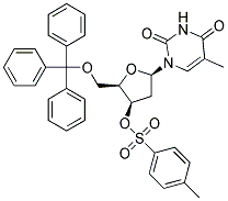 1-(3-O-NOSYL-5-O-TRITYL-2-DEOXY-B-D-LYXOFURANOSYL)THYMINE Struktur