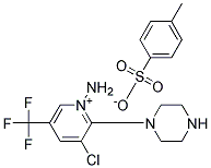 1-AMINO-3-CHLORO-2-PIPERAZINO-5-(TRIFLUOROMETHYL)PYRIDINIUM 4-METHYLBENZENE-1-SULPHONATE Struktur