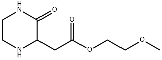 2-METHOXYETHYL 2-(3-OXO-2-PIPERAZINYL)ACETATE Struktur