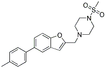 1-([5-(4-METHYLPHENYL)-1-BENZOFURAN-2-YL]METHYL)-4-(METHYLSULFONYL)PIPERAZINE Struktur