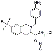 2-(4-AMINO-BENZYL)-7-TRIFLUOROMETHYL-1,2,3,4-TETRAHYDRO-ISOQUINOLINE-3-CARBOXYLIC ACID DIHYDROCHLORIDE Struktur