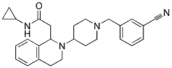 2-(2-[1-(3-CYANOBENZYL)PIPERIDIN-4-YL]-1,2,3,4-TETRAHYDROISOQUINOLIN-1-YL)-N-CYCLOPROPYLACETAMIDE Struktur