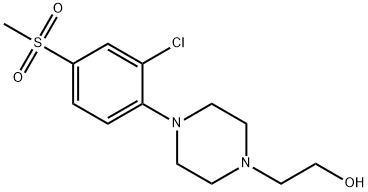 1-[2-CHLORO-4-(METHYLSULFONYL)PHENYL]-4-(2-HYDROXYETHYL)PIPERAZINE Struktur