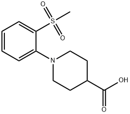 1-[2-(METHYLSULFONYL)PHENYL]PIPERIDINE-4-CARBOXYLIC ACID Struktur