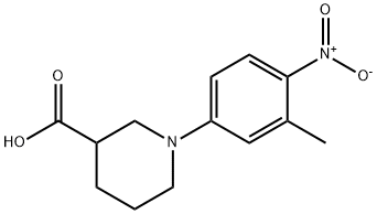 1-(3-METHYL-4-NITROPHENYL)PIPERIDINE-3-CARBOXYLIC ACID Struktur