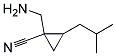 1-AMINOMETHYL-2-ISOBUTYL-CYCLOPROPANECARBONITRILE Struktur