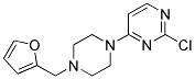 2-chloro-4-[4-(furan-2-ylmethyl)piperazin-1-yl]pyrimidine Struktur