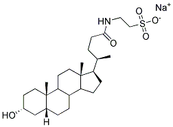 2-(3A-HYDROXY-24-OXO-5B-CHOLAN-24-YL)AMINO-1-ETHANESULFONICACIDSODIUMSALT Struktur