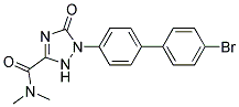 1-(4'-Bromobiphenyl-4-yl)-2,5-dihydro-5-oxo-1H-1,2,4-triazole-3-carboxylicaciddimethylamide Struktur