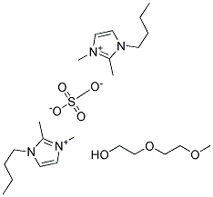 1-BUTYL-2,3-DIMETHYLIMIDAZOLIUM DIETHYLENEGLYCOLMONOMETHYLETHER SULFATE, 98% [BDIMIM] [MDEGSO4] Struktur