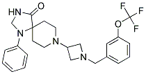 1-PHENYL-8-(1-[3-(TRIFLUOROMETHOXY)BENZYL]AZETIDIN-3-YL)-1,3,8-TRIAZASPIRO[4.5]DECAN-4-ONE Struktur