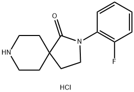 2-(2-FLUOROPHENYL)-2,8-DIAZASPIRO[4.5]DECAN-1-ONE HYDROCHLORIDE Struktur