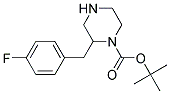 2-(4-FLUORO-BENZYL)-PIPERAZINE-1-CARBOXYLIC ACID TERT-BUTYL ESTER Struktur