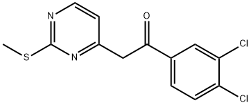 1-(3,4-DICHLOROPHENYL)-2-[2-(METHYLSULFANYL)-4-PYRIMIDINYL]-1-ETHANONE Struktur