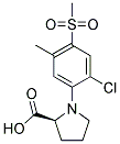 1-[2-CHLORO-5-METHYL-4-(METHYLSULFONYL)PHENYL]PROLINE Struktur