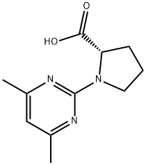 1-(4,6-DIMETHYLPYRIMIDIN-2-YL)PYRROLIDINE-2-CARBOXYLIC ACID Struktur