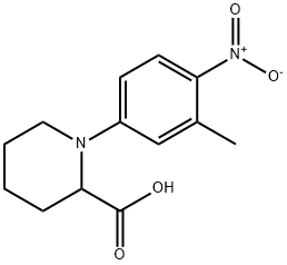 1-(3-METHYL-4-NITROPHENYL)PIPERIDINE-2-CARBOXYLIC ACID Struktur