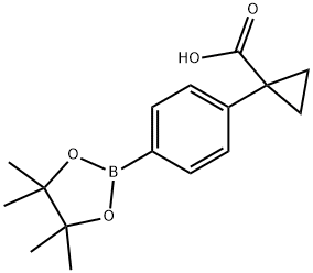 1-(4-(4,4,5,5-TETRAMETHYL-1,3,2-DIOXABOROLAN-2-YL)PHENYL)CYCLOPROPANECARBOXYLIC ACID Struktur