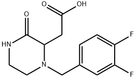 [1-(3,4-DIFLUORO-BENZYL)-3-OXO-PIPERAZIN-2-YL]-ACETIC ACID Struktur