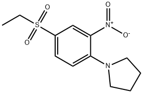 1-[4-(ETHYLSULFONYL)-2-NITROPHENYL]PYRROLIDINE Struktur