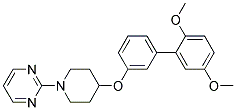 2-(4-[(2',5'-DIMETHOXYBIPHENYL-3-YL)OXY]PIPERIDIN-1-YL)PYRIMIDINE Struktur