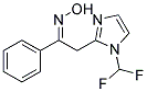 (1E)-2-[1-(DIFLUOROMETHYL)-1H-IMIDAZOL-2-YL]-1-PHENYLETHANONE OXIME Struktur