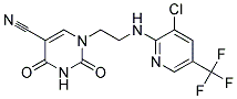 1-[2-[3-Chloro-5-(trifluoromethyl)pyridin-2-ylamino]ethyl]-5-cyano-1,2,3,4-tetrahydropyrimidine-2,4-dione Struktur